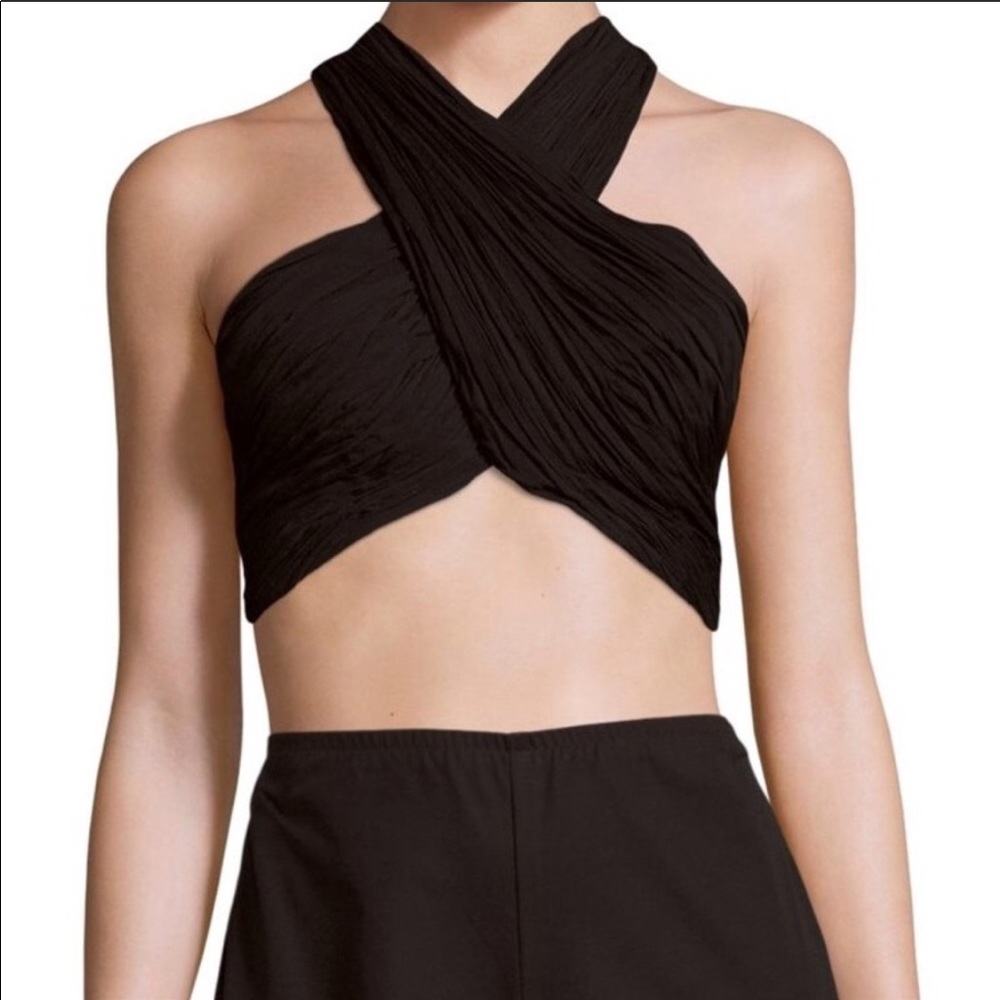 Alice + Olivia black crop top size 4